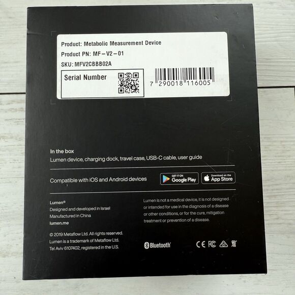 Lumen Metabolism Tracker, Original Box and Accessories No Carry Case Weight Loss - Picture 11 of 13